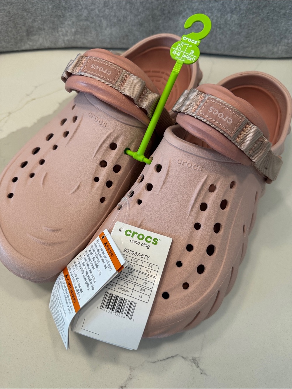CROCS Men Echo Clog in Blush Pink